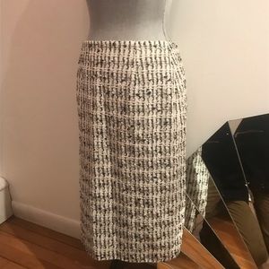 Escada black and white tweed skirt